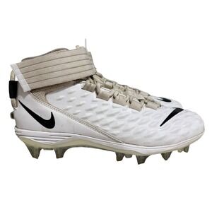 Nike Force Savage Pro 2 Football Cleats White Black Men's Size 8.5‎